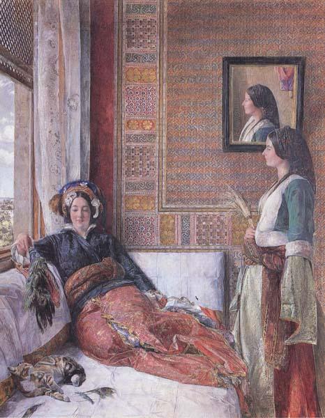 John Frederichk Lewis RA Hhareem Life,Constantinople (mk46) Germany oil painting art
